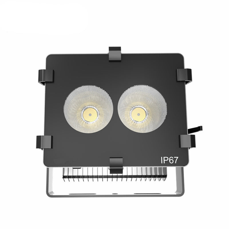 Industrial Flood Light, 100W Citizen COB LED, Mean Well Driver,  IP65, 4500K, Black
