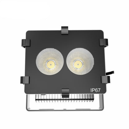 Industrial Flood Light, 100W Citizen COB LED, Mean Well Driver,  IP65, 4500K, Black