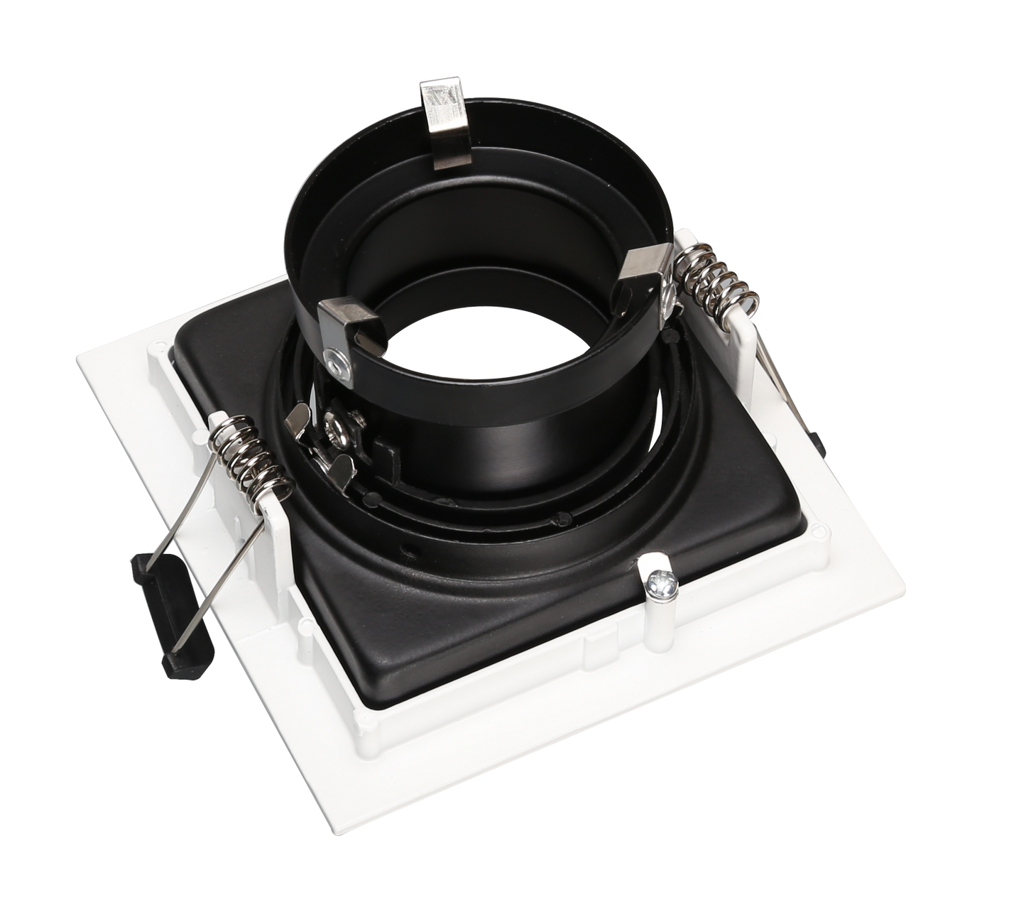 SQ1 Black and White, Square gimbal IP20 single light surface mount trim for X Series COB Modules