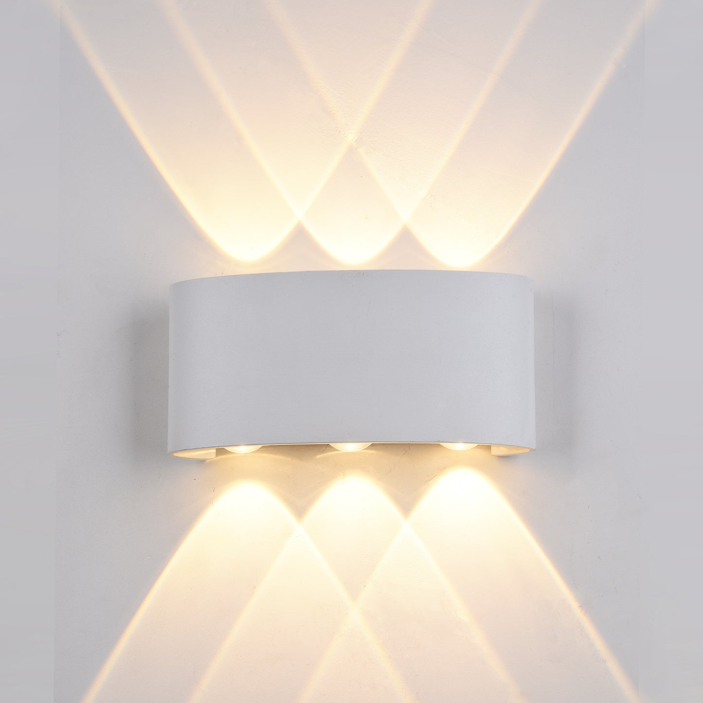 Wall Light, Up and down Light, Decorative light, ambient light, 240V AC, 6X1W, IP54, 2700K, Sand White