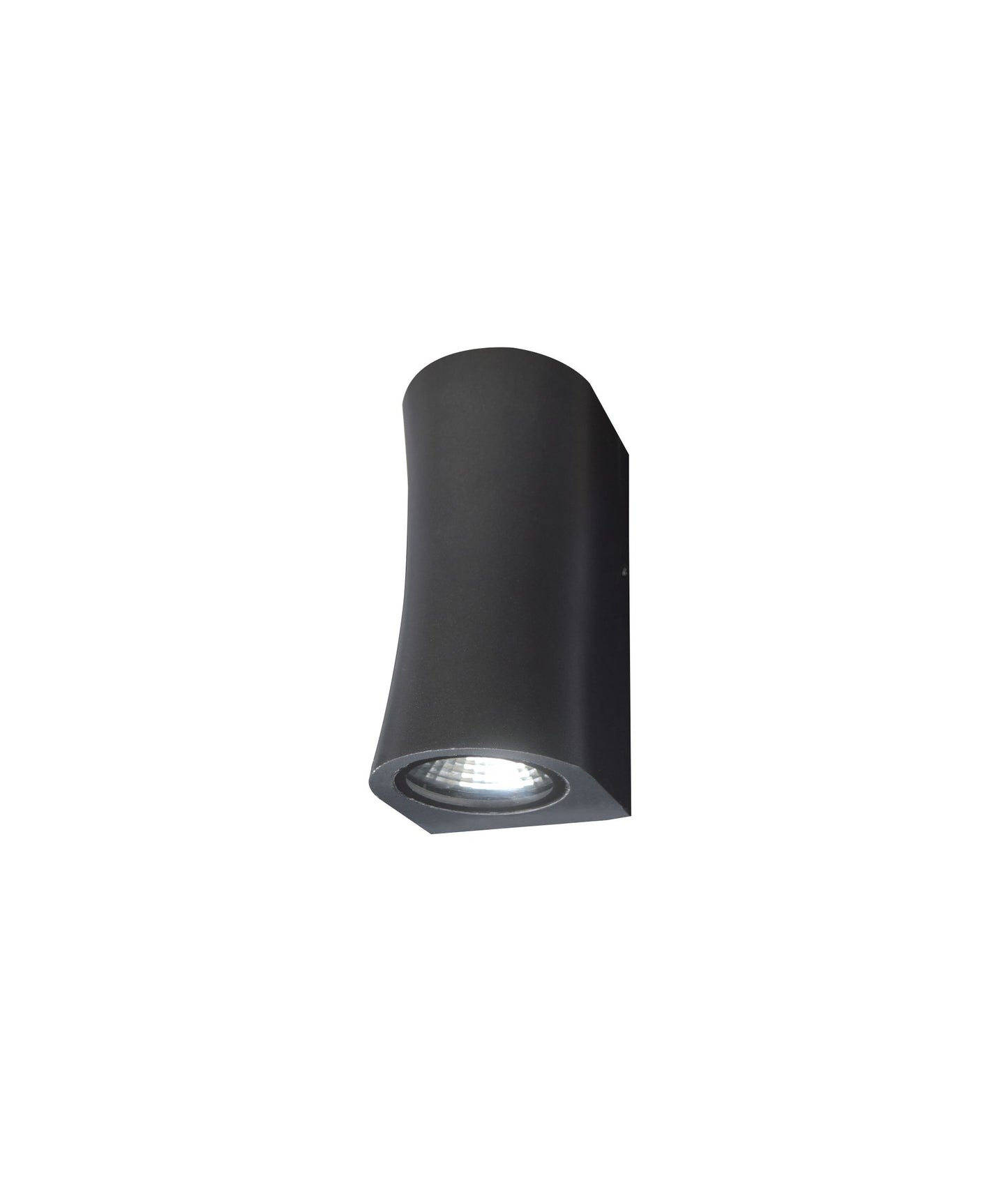 Wall light, Porch light, Alfresco light, Ambient light, Decorative light, Up and Down Light, 240VAC, 2 x 5W, IP54, 2700K, Round, Sand black