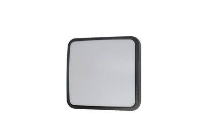 Wall light, Porch light, Alfresco light, Outdoor light 240V AC, 20 Watt, IP54, 2700K, square large, sand black