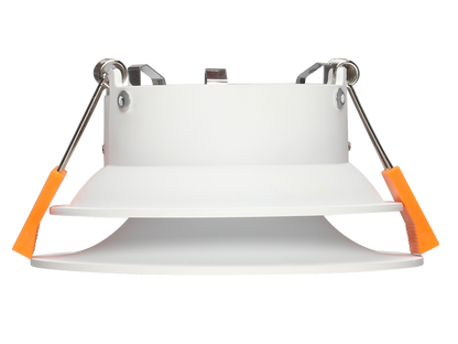 RF11 White- Round fixed IP20 surface mount trim with double fluted shadow ring for X Series COB Modules