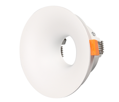 RF11 White- Round fixed IP20 surface mount trim with double fluted shadow ring for X Series COB Modules