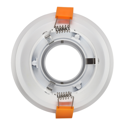 RF11 White- Round fixed IP20 surface mount trim with double fluted shadow ring for X Series COB Modules