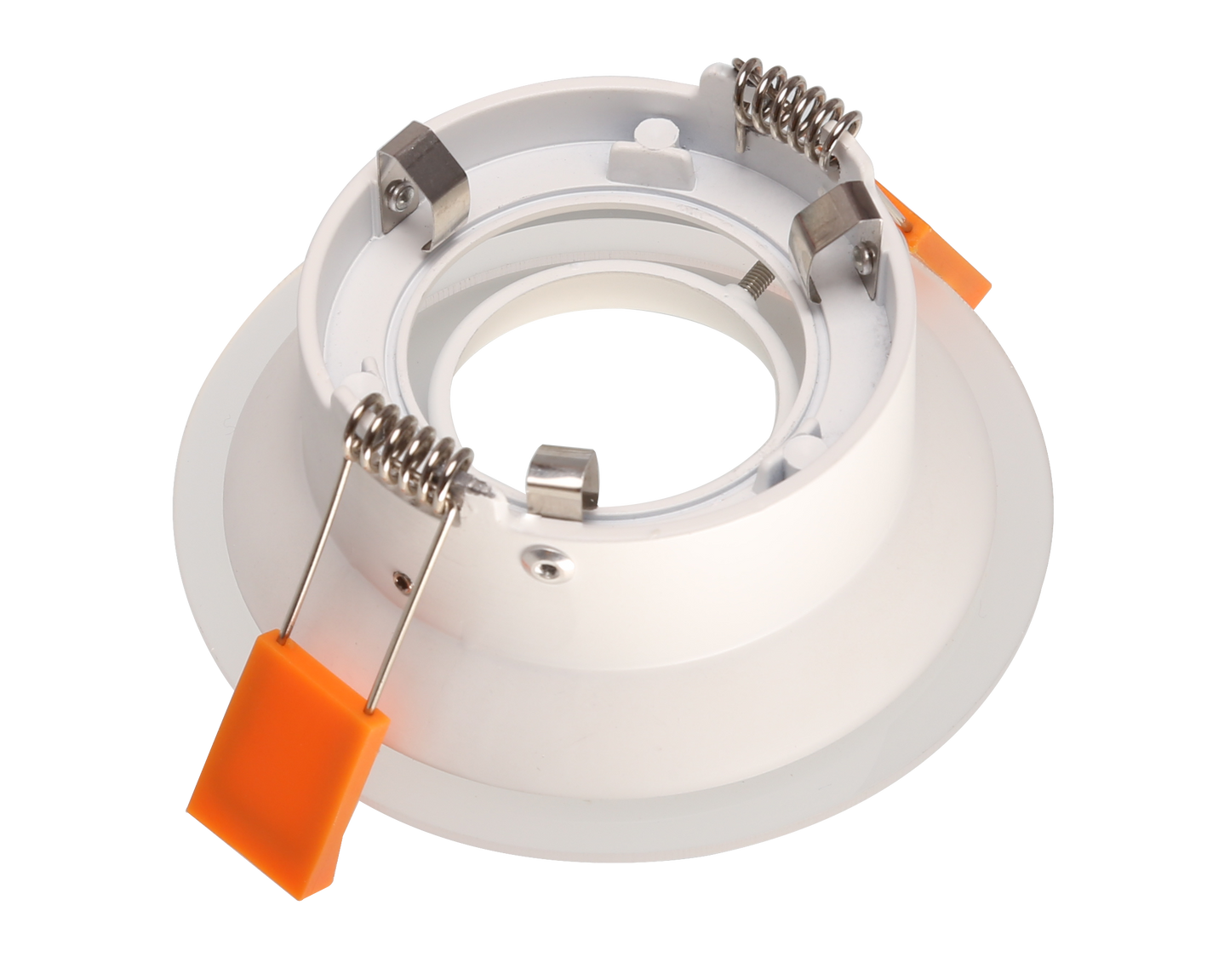 RF12 White- Round fixed IP20 surface mount trim with perspex halo ring for X Series COB Modules