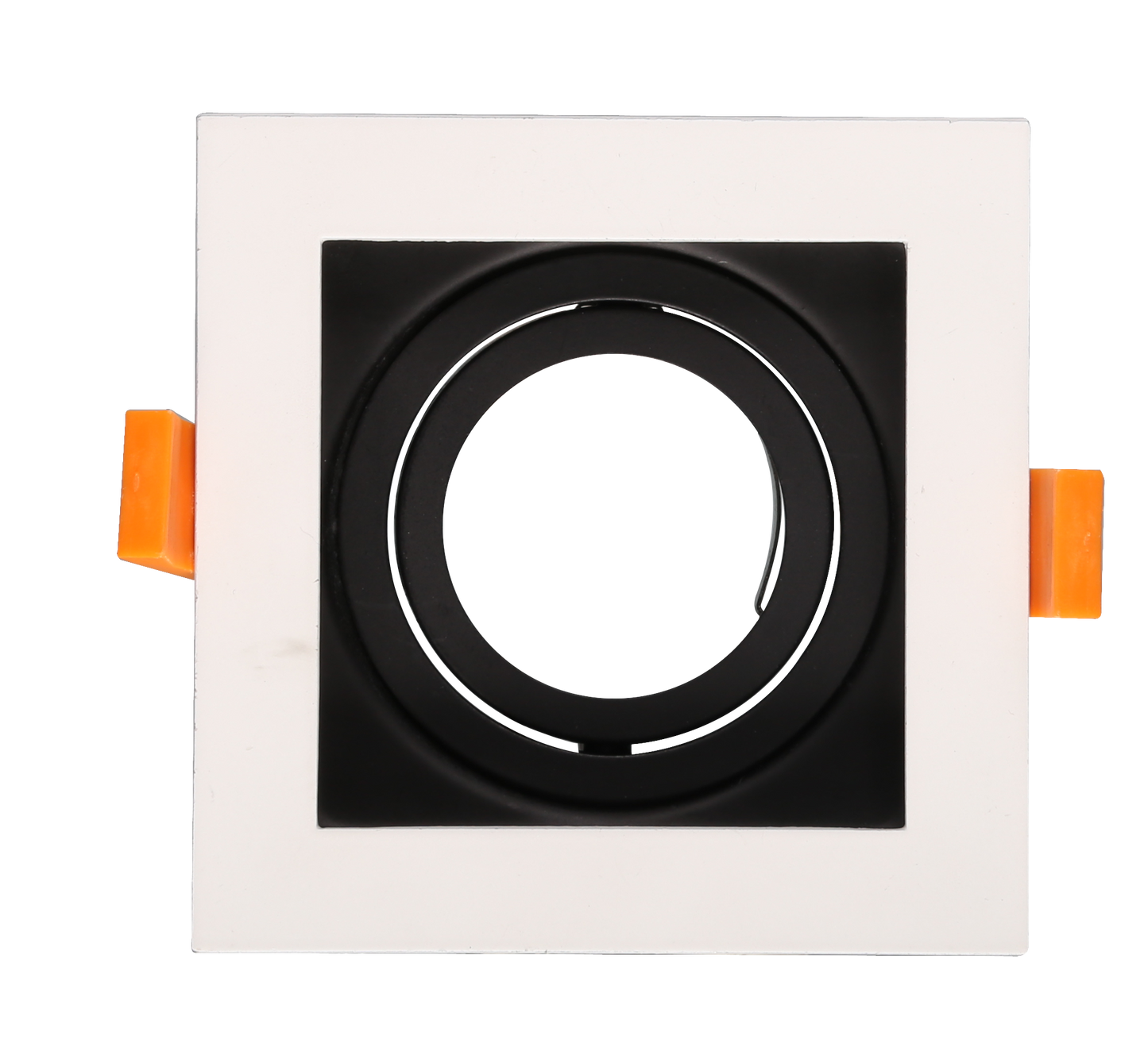 SQ1 Black and White, Square gimbal IP20 single light surface mount trim for X Series COB Modules