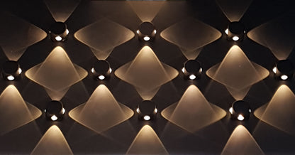 Wall light, Porch light, Alfresco light, Decorative light, Ambient light, 240V AC, 4x1W, 2700K, Sand black