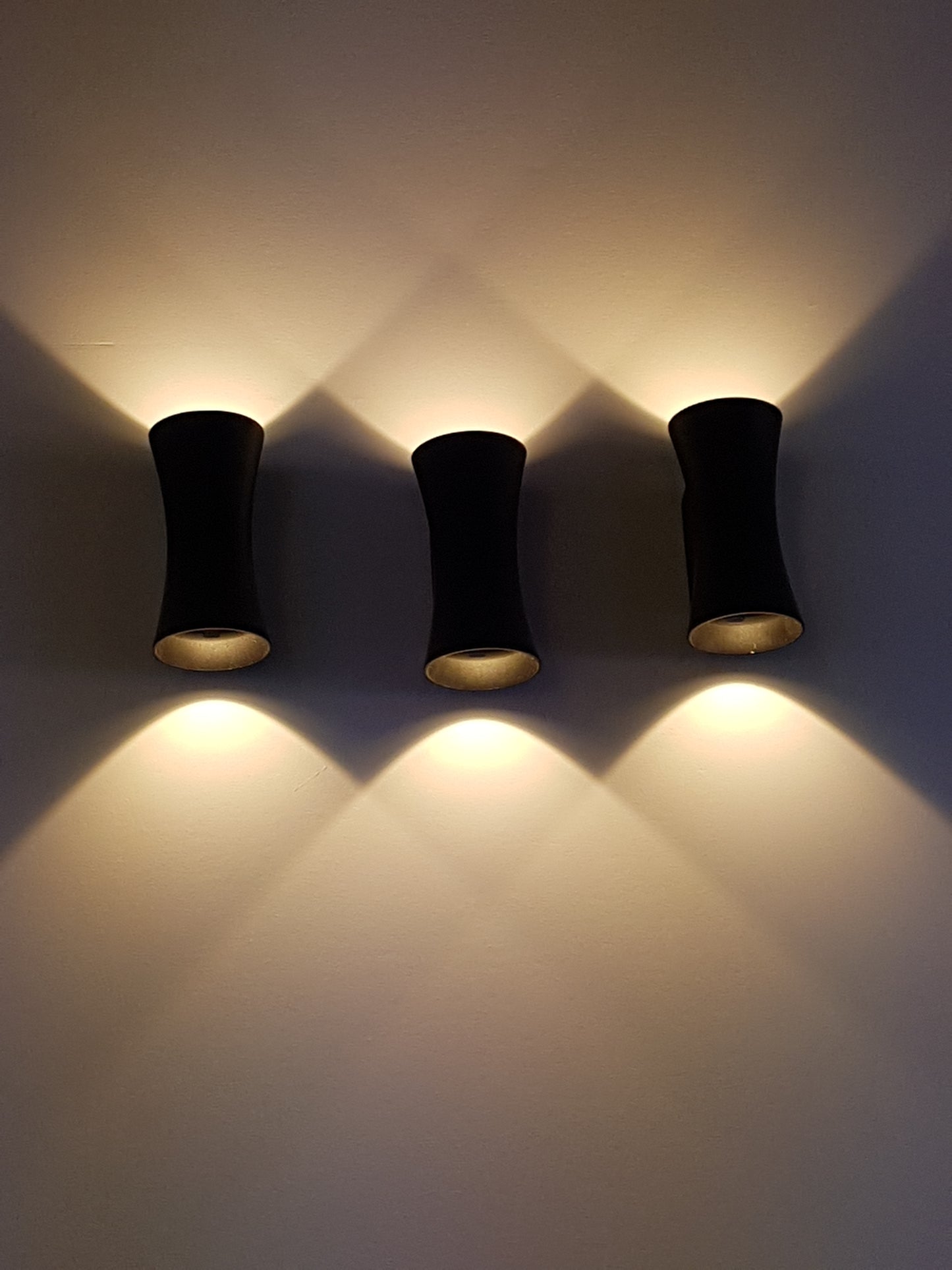 Wall Light, Porch light, Alfresco light, Ambient light, Up and down Light, 240V AC, 2x5W, IP54, 2700K, Sand black