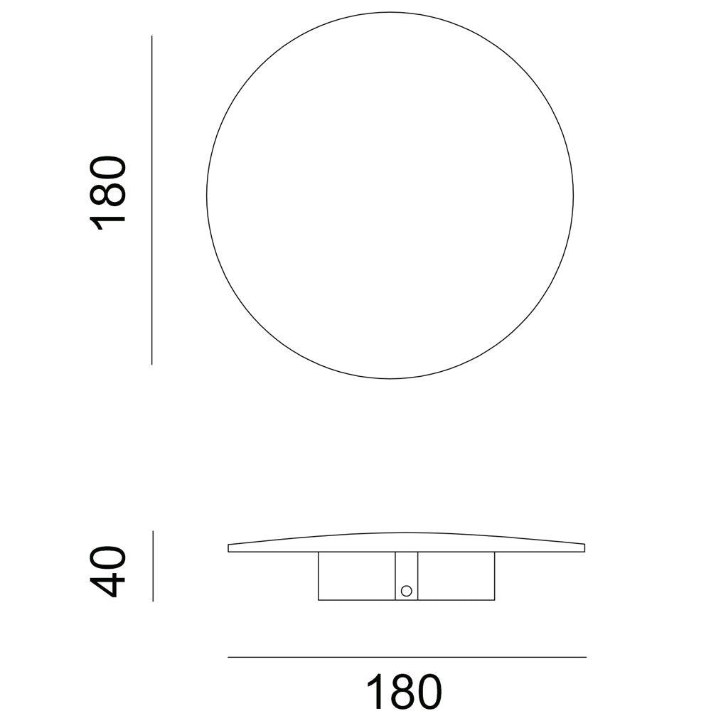 Wall light,Ambient light, Decorative light, Indoor light, 240V AC, 12 Watt, IP20, 2700K, round, Sand white