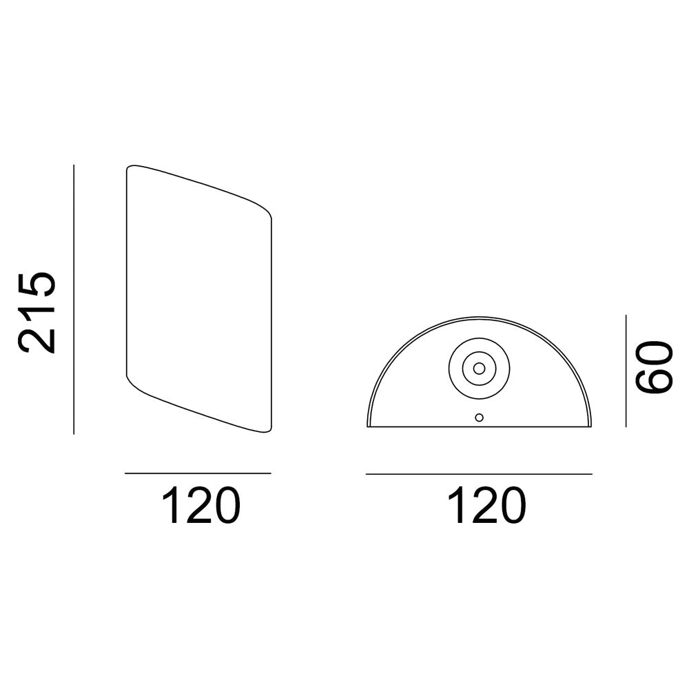 Wall Light, Porch light, Alfresco light, Ambient light, Up and down Light, 240V AC, 2x2W, IP54, 2700K, Sand white